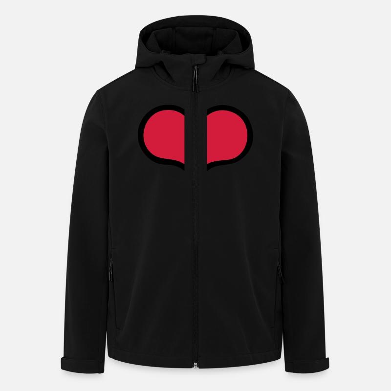 herz - Recycelte Männer Softshell-Jacke von Stanley/Stella - Schwarz