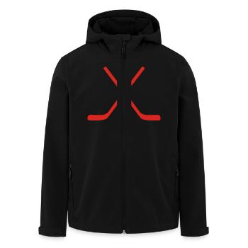 hockey - Recycelte Männer Softshell-Jacke von Stanley/Stella - Schwarz - Vorne - AI Model Male 185 light (185cm)