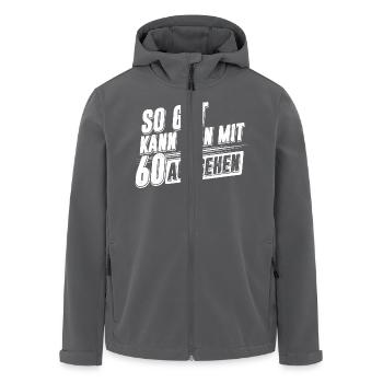 Geburtstag Birthday 60 Jahre - Recycelte Männer Softshell-Jacke von Stanley/Stella - Schwarz - Vorne - AI Model Male 185 light (185cm)