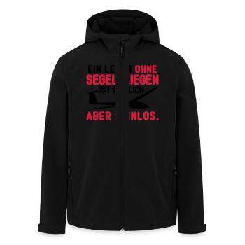 Leben ohne Segelfliegen - Recycelte Männer Softshell-Jacke von Stanley/Stella - Schwarz - Vorne - AI Model Male 185 light (185cm)