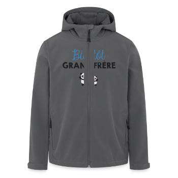 Bientôt grand frère - Veste softshell homme en polyester recyclé Stanley/Stella - noir - Devant - AI Model Male 185 light (185cm)