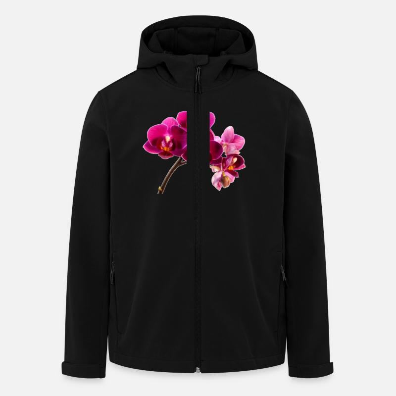 Orchidee Dunkellila - Recycelte Männer Softshell-Jacke von Stanley/Stella - Schwarz