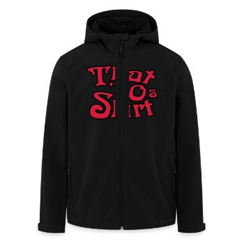 That 70's T-Shirt, The Roaring 70s - Men’s Recycled Softshell Jacket by Stanley/Stella - black - Front - AI Model Male 185 light (185cm)