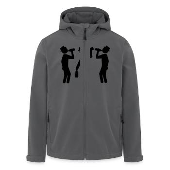Drinking Team - Recycelte Männer Softshell-Jacke von Stanley/Stella - Schwarz - Vorne - AI Model Male 185 light (185cm)
