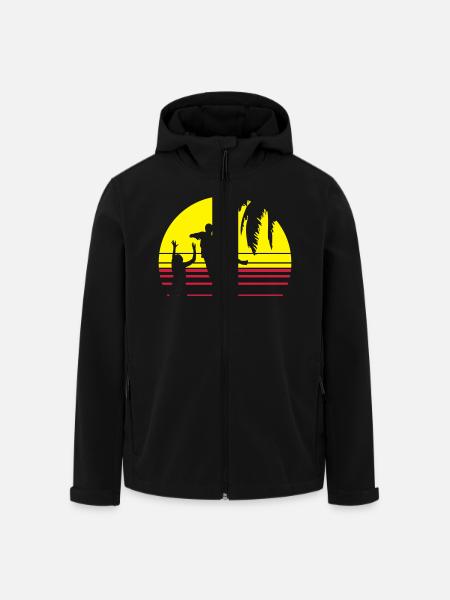 SUNSET BEACH HANDBALL - Recycelte Männer Softshell-Jacke von Stanley/Stella - Schwarz