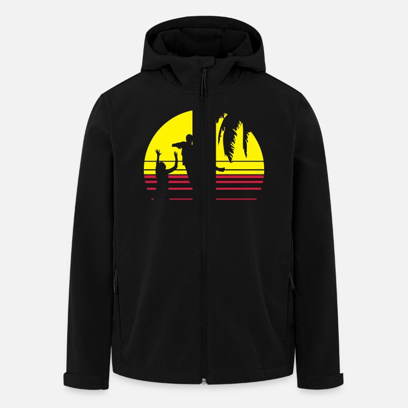 SUNSET BEACH HANDBALL - Men’s Recycled Softshell Jacket by Stanley/Stella - black