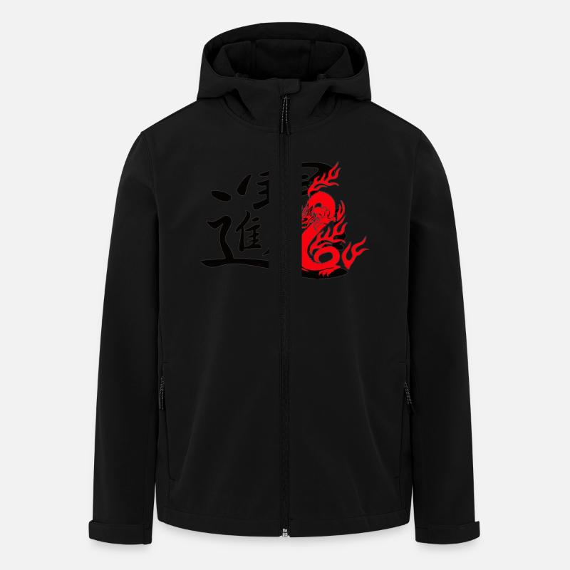 drache - Recycelte Männer Softshell-Jacke von Stanley/Stella - Schwarz