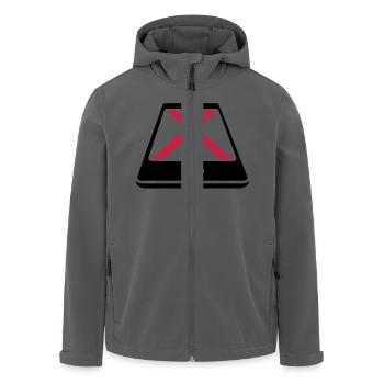 No Smartphone - Men’s Recycled Softshell Jacket by Stanley/Stella - black - Front - AI Model Male 185 light (185cm)