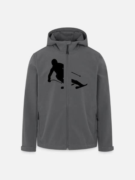 Skiing tribal - Veste softshell homme en polyester recyclé Stanley/Stella - noir