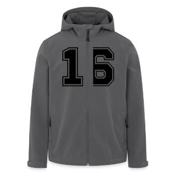 sechszehn - Recycelte Männer Softshell-Jacke von Stanley/Stella - Schwarz - Vorne - AI Model Male 185 light (185cm)