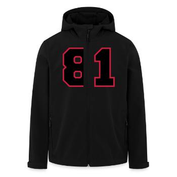 number81 - Recycelte Männer Softshell-Jacke von Stanley/Stella - Schwarz - Vorne - AI Model Male 185 light (185cm)