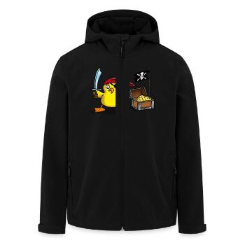 pirate_chick_a - Veste softshell homme en polyester recyclé Stanley/Stella - noir - Devant - AI Model Male 185 light (185cm)