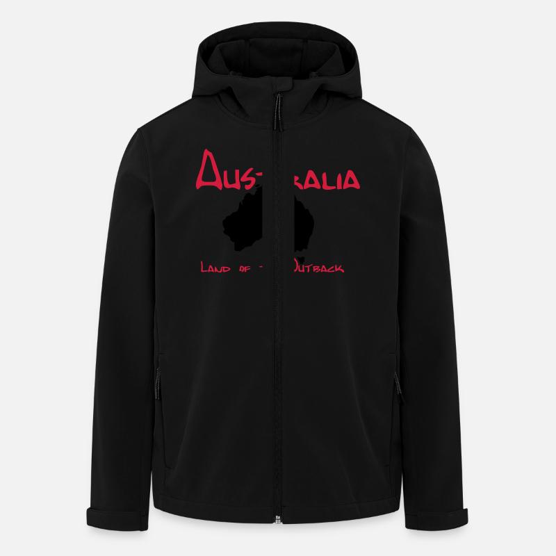 Australien - Recycelte Männer Softshell-Jacke von Stanley/Stella - Schwarz