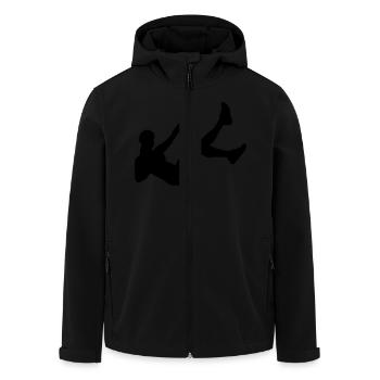 Fitness - Men’s Recycled Softshell Jacket by Stanley/Stella - black - Front - AI Model Male 185 light (185cm)