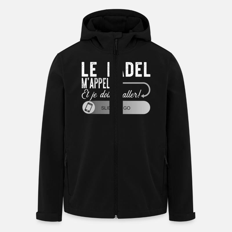 Le padel m'appelle cadeau - Veste softshell homme en polyester recyclé Stanley/Stella - noir