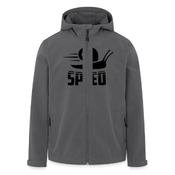 Schnelle Schnecke - Recycelte Männer Softshell-Jacke von Stanley/Stella - Schwarz - Vorne - AI Model Male 185 light (185cm)