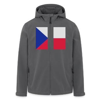 drapeau_republique_tcheque - Veste softshell homme en polyester recyclé Stanley/Stella - noir - Devant - AI Model Male 185 light (185cm)
