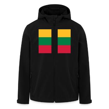 drapeau_lituanie - Recycelte Männer Softshell-Jacke von Stanley/Stella - Schwarz - Vorne - AI Model Male 185 light (185cm)
