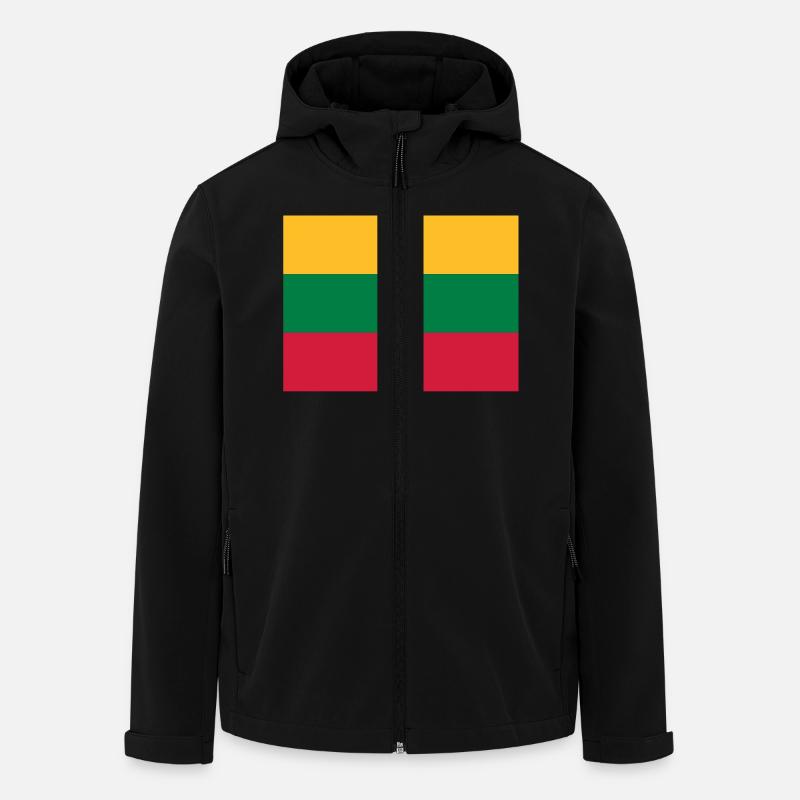 drapeau_lituanie - Men’s Recycled Softshell Jacket by Stanley/Stella - black
