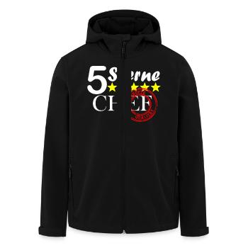 5 Sterne chef - Recycelte Männer Softshell-Jacke von Stanley/Stella - Schwarz - Vorne - AI Model Male 185 light (185cm)