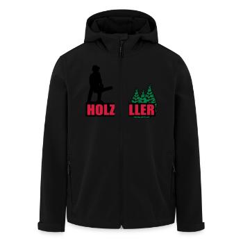 holzfäller - Recycelte Männer Softshell-Jacke von Stanley/Stella - Schwarz - Vorne - AI Model Male 185 light (185cm)
