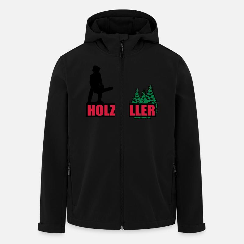 bûcheron - Veste softshell homme en polyester recyclé Stanley/Stella - noir