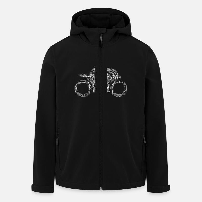 Motorrad Wort-Bild weiß - Recycelte Männer Softshell-Jacke von Stanley/Stella - Schwarz
