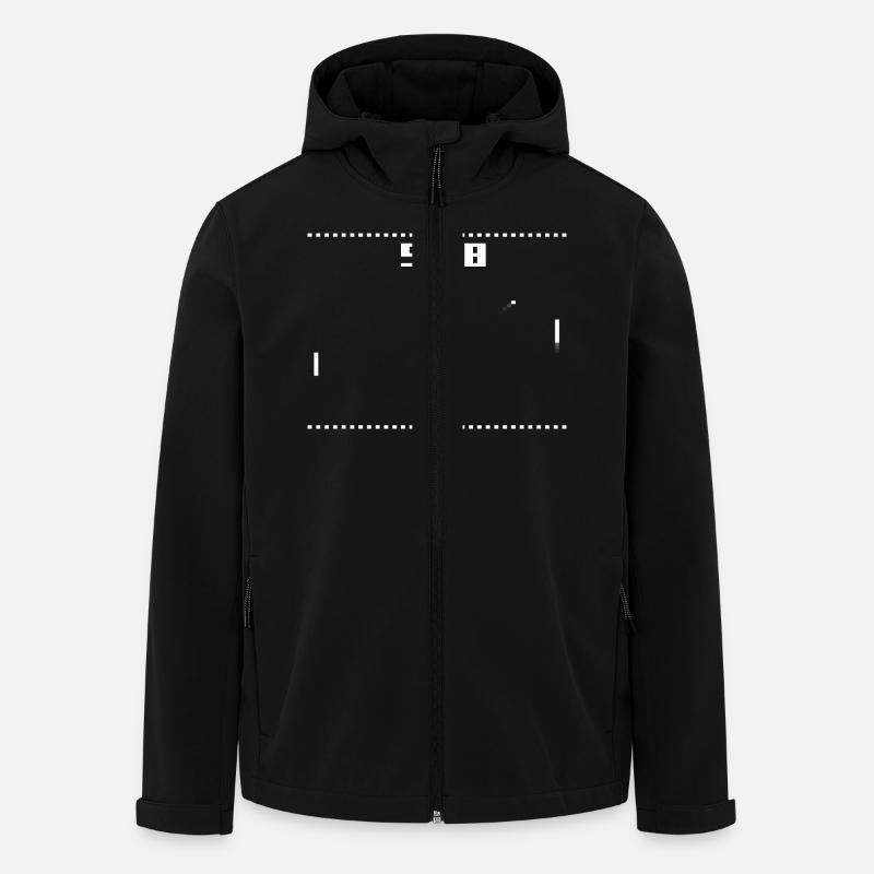 Alte Tennis-Videospiel - Recycelte Männer Softshell-Jacke von Stanley/Stella - Schwarz