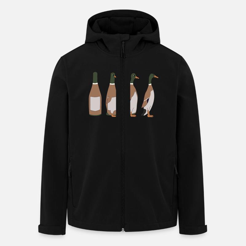 Flaschenenten groß - Recycelte Männer Softshell-Jacke von Stanley/Stella - Schwarz