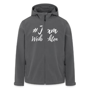 #Team Weihnachten weiß - Recycelte Männer Softshell-Jacke von Stanley/Stella - Schwarz - Vorne - AI Model Male 185 light (185cm)