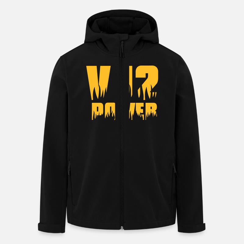 V12 POWER - Recycelte Männer Softshell-Jacke von Stanley/Stella - Schwarz