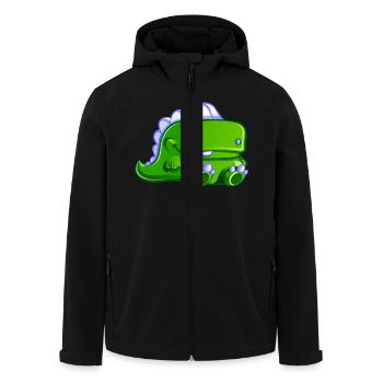 Rimbo le petit dinosaure - Veste softshell homme en polyester recyclé Stanley/Stella - noir - Devant - AI Model Male 185 light (185cm)