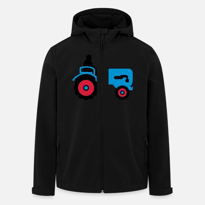 bauer_mit_traktor_032013_b_3c - Recycelte Männer Softshell-Jacke von Stanley/Stella - Schwarz