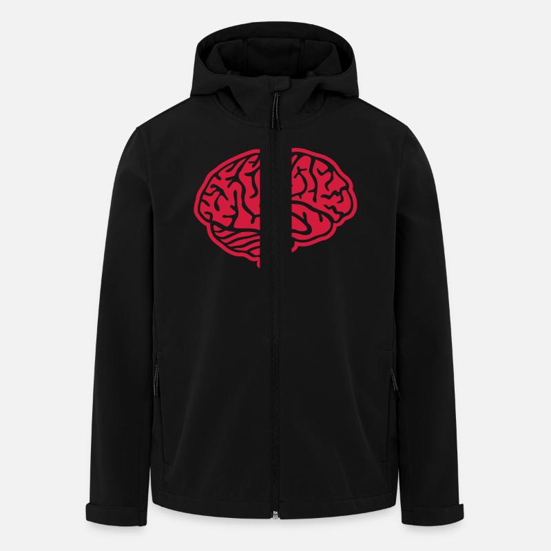 Brain - Men’s Recycled Softshell Jacket by Stanley/Stella - black