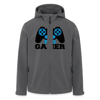 Pro Gamer Logo - Men’s Recycled Softshell Jacket by Stanley/Stella - black - Front - AI Model Male 185 light (185cm)