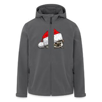 christmas_hedgehog - Men’s Recycled Softshell Jacket by Stanley/Stella - black - Front - AI Model Male 185 light (185cm)