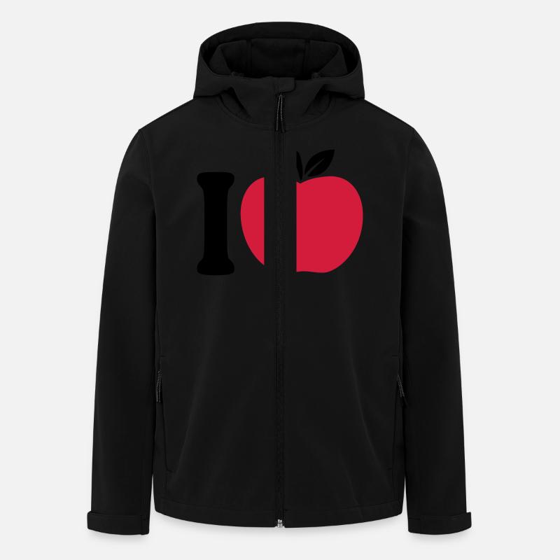 I Love Apple - Recycelte Männer Softshell-Jacke von Stanley/Stella - Schwarz