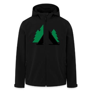 Zelt - Recycelte Männer Softshell-Jacke von Stanley/Stella - Schwarz - Vorne - AI Model Male 185 light (185cm)