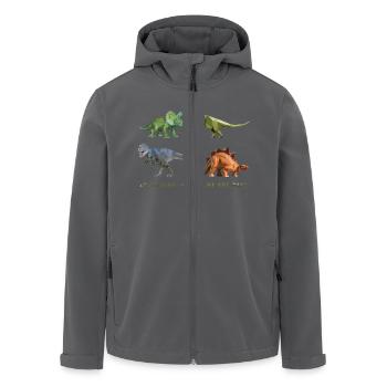 dinosaurier_06201401 - Recycelte Männer Softshell-Jacke von Stanley/Stella - Schwarz - Vorne - AI Model Male 185 light (185cm)
