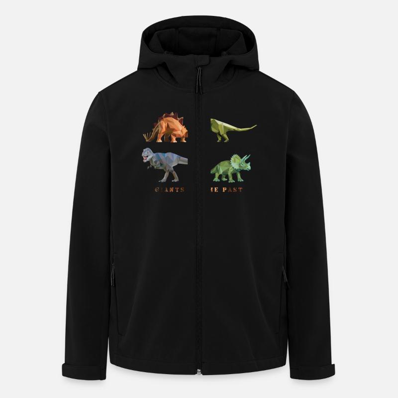 dinosaurier_06201402 - Recycelte Männer Softshell-Jacke von Stanley/Stella - Schwarz