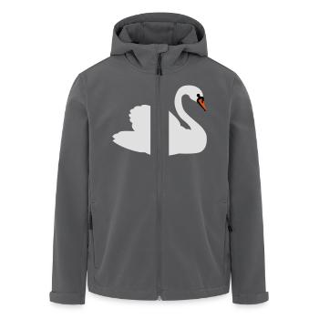 Cygne - Veste softshell homme en polyester recyclé Stanley/Stella - noir - Devant - AI Model Male 185 light (185cm)