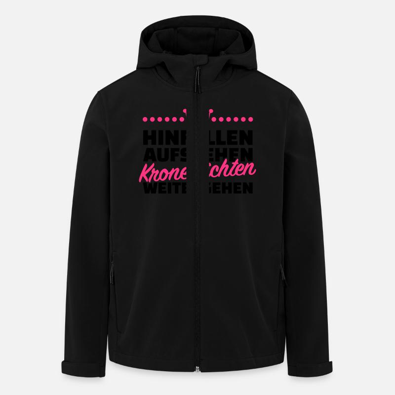 Krone richten weitergehen - Recycelte Männer Softshell-Jacke von Stanley/Stella - Schwarz