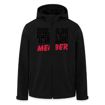 Dream Team Member - Veste softshell homme en polyester recyclé Stanley/Stella - noir - Devant - AI Model Male 185 light (185cm)