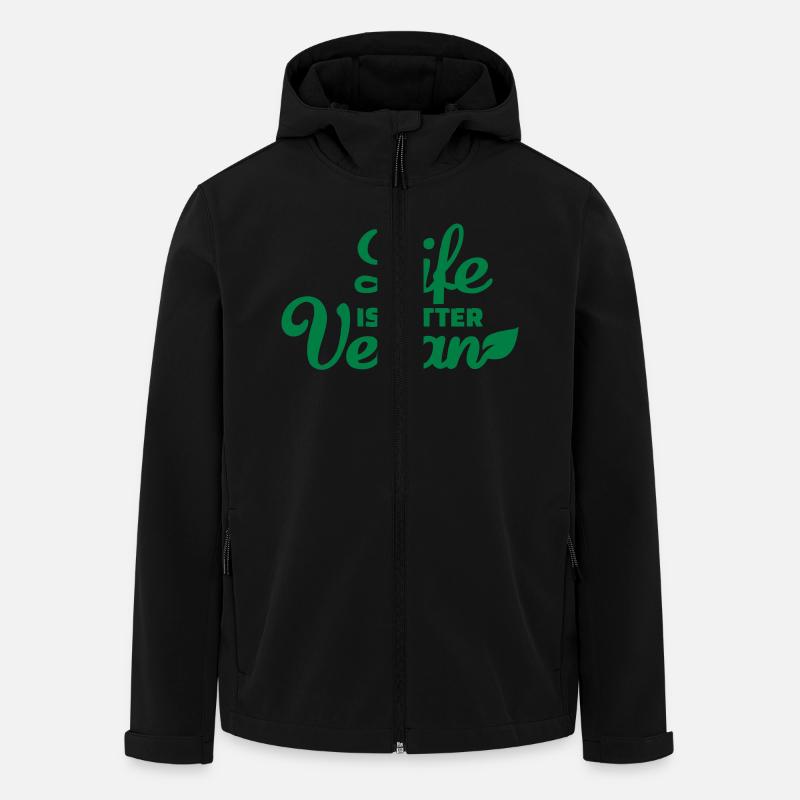 Vegan - Recycelte Männer Softshell-Jacke von Stanley/Stella - Schwarz