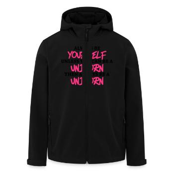 Always be yourself, unless you can be a unicorn - Veste softshell homme en polyester recyclé Stanley/Stella - noir - Devant - AI Model Male 185 light (185cm)
