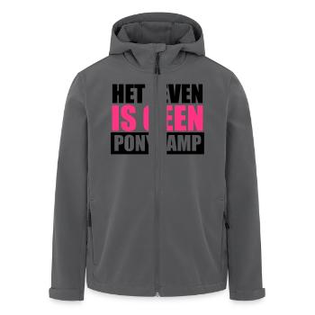 Het Leven is geen Ponykamp - Veste softshell homme en polyester recyclé Stanley/Stella - noir - Devant - AI Model Male 185 light (185cm)
