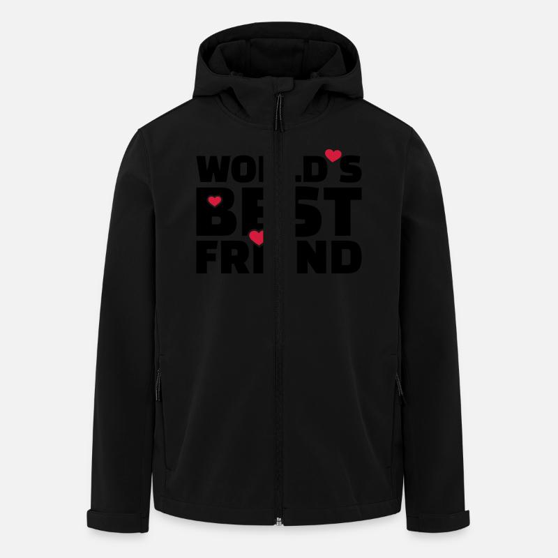 World's best friends - Men’s Recycled Softshell Jacket by Stanley/Stella - black