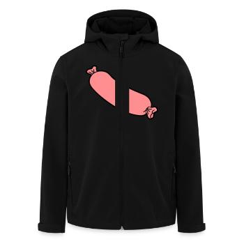 hotdog wiener wurst bratwurst long - Men’s Recycled Softshell Jacket by Stanley/Stella - black - Front - AI Model Male 185 light (185cm)