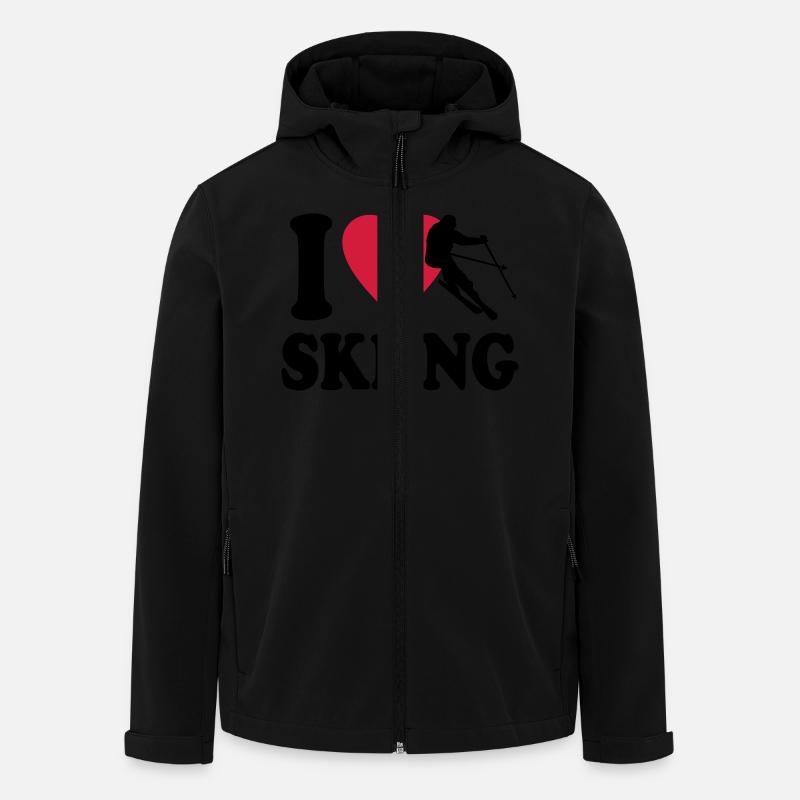 Ski - Recycelte Männer Softshell-Jacke von Stanley/Stella - Schwarz