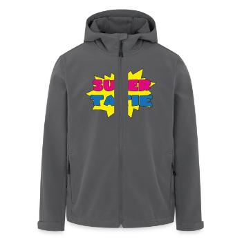 Super tatie - Recycelte Männer Softshell-Jacke von Stanley/Stella - Schwarz - Vorne - AI Model Male 185 light (185cm)